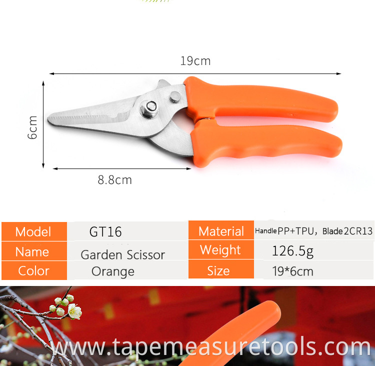 Cheaper Pink handle stainless steel gardening scissors Customizable logo colors fine branch shears Pruning shears